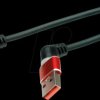 11028345 USB 2.0 cable, C plug to A plug, 360°, black/red, 1 m