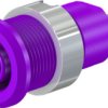 4 mm socket, flat plug connection, mounting Ø 12.2 mm, CAT III, purple, 49.7046-26