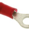 Zacisk oczkowy rozmiar przewodu 1.65mm² Ø , M4 izolowany średnica wew 4.34mm Czerwony TE Connectivity