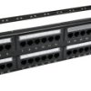 Panel RJ, Cat5e, 48 portów, UTP, 2U, Czarny