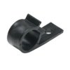 Spinka do kabli 10mm 17 x 15mm materiał: Poliacetal Czarny Zacisk w kształcie D