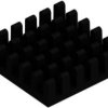 IC heatsink, (L x W x H) 21 x 21 x 6 mm, 24.3 to 8 K/W, black anodized, 10037024
