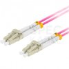 Patchcord światłowodowy MM LC/UPC-LC/UPC duplex 3mm OM4 bezhalogenowy LSOH magenta 3m LANBERG