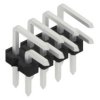 Pin header, 8 pole, pitch 2.54 mm, angled, black, SLLP40418Z