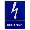 Samoprzylepna tabliczka ostrzegawcza /Strefa pracy 148x210/ 24EIA/Q4/F