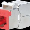 791311 Keystone module RJ45, Cat.6a, STP, slimline, rot