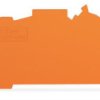 End/Intermediate plate, 0.8 mm, orange for terminal block, 2203-6692