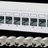 NK4093 Keystone patch panel, 12-port with 12x Cat.6a Keystone modules