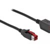 Delock Kabel zasilania Wtyczka zasilania USB 24V, Gniazdo zasilania USB 24V 4.00 m czarny 85988