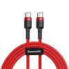 Kabel USB-C Wtyk-Wtyk 1m Baseus Red Power Delivery 3A 60W CATKLF-G09