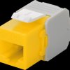 90691 Keystone module Cat.6a UTP, RJ45 jack / LSA, yellow