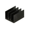 Radiator; DHU2; z otworem; czerniony; 20mm; żebrowany; 19K/W; 16mm; 12mm