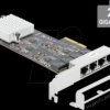 89192 Network card, PCI Express, 2.5 Gigabit Ethernet, 4x RJ45