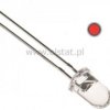 LED 5mm czerwona przeźroczysta; 12V; 200 mcd