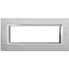 AXOLUTE Ramka 1 pojedyncza prostokątna 6 modułowa szczotkowany chrom HA4806CR LEGRAND