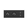 Panel 3-krotny z 2 gniazdami i ładowarką USB C Simon 100