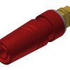 Gniazdo bananowe Żeński Gwint M4 typ Gniazdo bananowe Czerwony 32A Hirschmann Test & Measurement rozmiar 4 mm