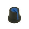 Pokrętło potencjometru oś: 6mm średnica: 16.2mm Wielowypustowe Guma Czarny RS PRO