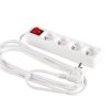 Przedłużacz z wyłącznikiem 4-gniazda z/u 5m /H05VV-F 3G1/ biały PM-ZW-4G-50