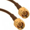 Coaxial cable, SMA plug (straight) to SMA plug (straight), 50 Ω, RG-174/U, grommet black, 1.892 m, 135101-02-72.00