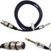 Kabel Jack 6,3m. wt.-gn.XLR 1,5m mono/kabel mikrof. MK17 Vitalco