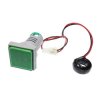 Kontrolka LED Volt+Amper. zielon kwadrat min.0,6A, 60-500VAC mierni