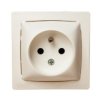 Oteo Gniazdo Pojedyncze Z/U 16A Z Przesłonami Białe 086027