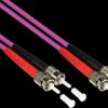 LW-820ST4 Duplex Jumper OM4 50/125µ ST/ST, 20m, violet