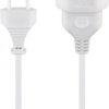 Przedłużacz z wtyczką Euro, 2 m, biały, 51356