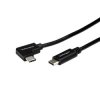 Kabel USB Złącze A USB C Złącze B USB C dł. 1m Kabel ładujący USB-C do USB-C pod kątem prostym USB 2.0 kolor: Czarny