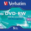 43285 Verbatim DVD-RW 4.7 GB, jewel case, pack of 5
