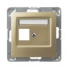 IMPRESJA Obudowa gniazda pojedyncze typu Keystone prosta złoty metalik GPK-1Y/p/28 OSPEL