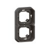 Plaque support 2 postes Plexo encastré h