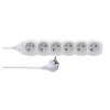 Przedłużacz 6-gniazd z/u 2m /H05VV-F 3G1/ biały P0612