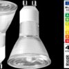 LED lamp, GU10, 4 W, 345 lm, 240 V (AC), 2700 K, 36 °, clear, warm white, F, 48453