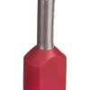Końcówka tulejkowa izolowana TID 2x1mm2/8mm czerwona cynowana TID2x1L8 /100szt./