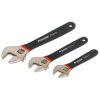 Sealey AK907 Adjustable Wrench Set 3pc Ni-fe Finish