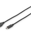 Digitus Kabel USB USB 3.2 Gen1 (USB 3.0) Złącze męskie USB-C®, Złącze męskie USB-A 1.00 m czarny konstrukcja okrągła, po