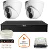 Zestaw monitoringu IP BCS Point 2x Kamera BCS-P-EIP28FWR3-Ai2 Rejestrator z dyskiem 1TB
