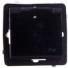 SONATA Gniazdo bryzgoszczelne z/u Schuko IP44 klapka przezroczysta czarny metalik GPH-1RS/m/33/d