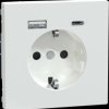 MEG2367-6035 Earthed contact outlet, USB charger, lotus white, System Design