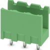 Pin header, 3 pole, pitch 5.08 mm, straight, green, 1758021