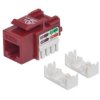Moduł Keystone Rj45 Utp Cat5e Czerwony Punch-Down