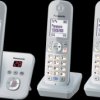 KX-TG6823GS DECT telephone with answering machine, three handsets