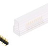 Pin header, 9 pole, pitch 2.54 mm, angled, black, SL10SMD0409GSM
