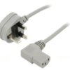 Kabel: 3X0,75Mm2, Bs 1363 (G) Wtyk,Iec C13 Żeński Kątowy Prawy Lt-318(3A)...