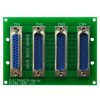 ELECTRONICS-SALON Panel Mount DB25 1 Female 3 Male Buss Board, DB-25 Busboard, D-Sub Bus Board Module.