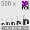 TRU COMPONENTS TC-13448484 Cable clips 2-10 mm Ø range Black 500 pcs