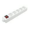 Listwa Zasilająca 5 Gniaz Z/U Z Wyłącznikiem Biała
