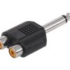 Rozgałęźnik JACK 6.3mm stereo - 2x gniazdo RCA